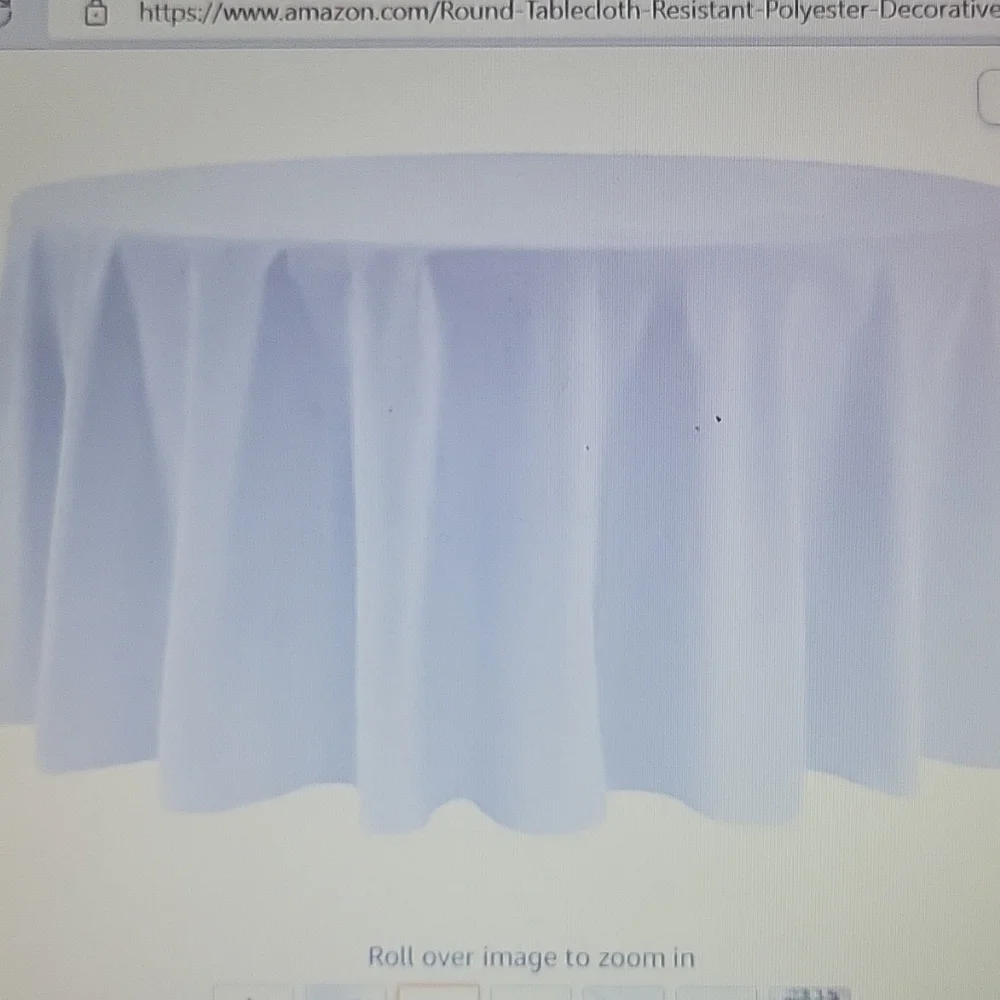 AMERICAN DAWN 90 inch round Tablecloth White Polyester stain wrinkle Resist New…